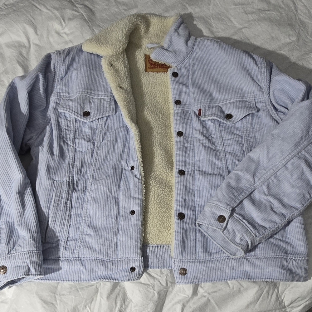 Levi's Sky Blue Corduroy Jacket with Sherpa Lining